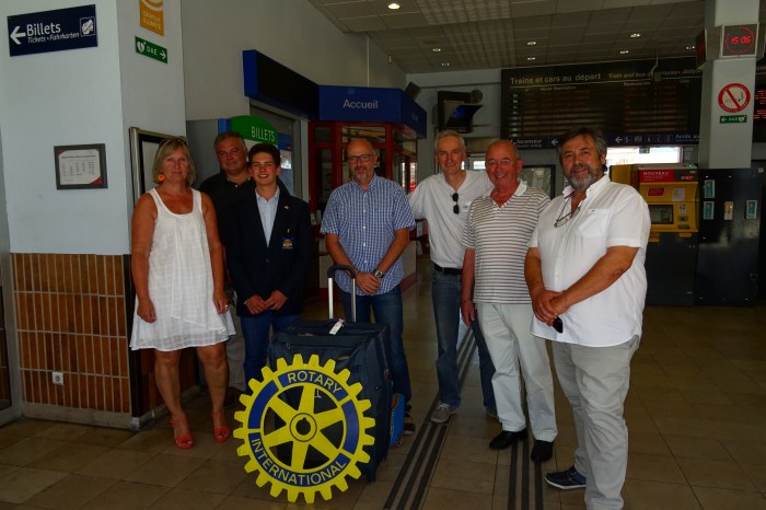 Accueil de Konrad à la gare de Moulins le 25 août 2016